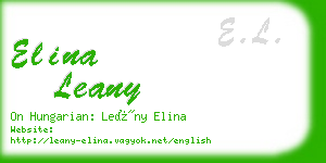 elina leany business card